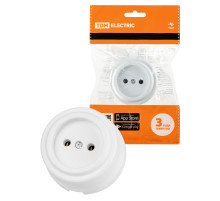 TDM Розетка 2П 10А 250В белая «Виви»