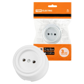 TDM Розетка 2П 10А 250В белая «Виви»