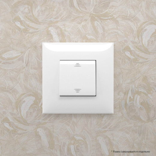 Выключатель одноклавишный в стену, Avanti, белое облако
