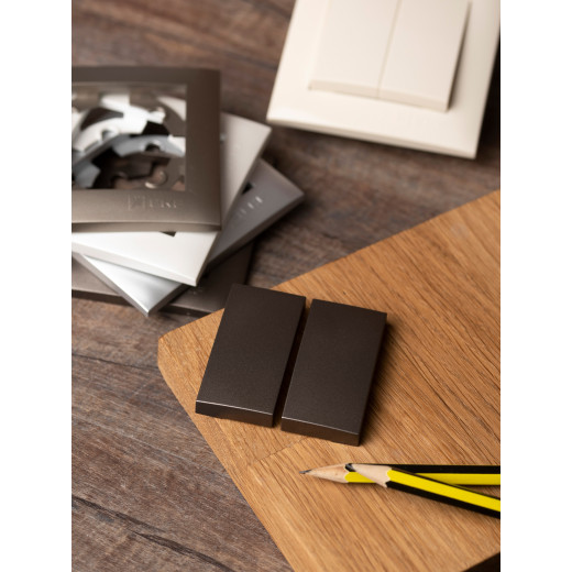 Валенсия лицевая панель выключателя 2-кл. 10А графит EKF PROxima