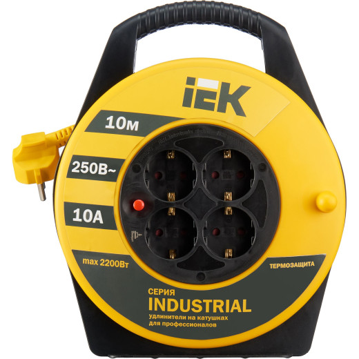 Катушка УК10 4 места 2P+PE/10м 3х1,0мм2 