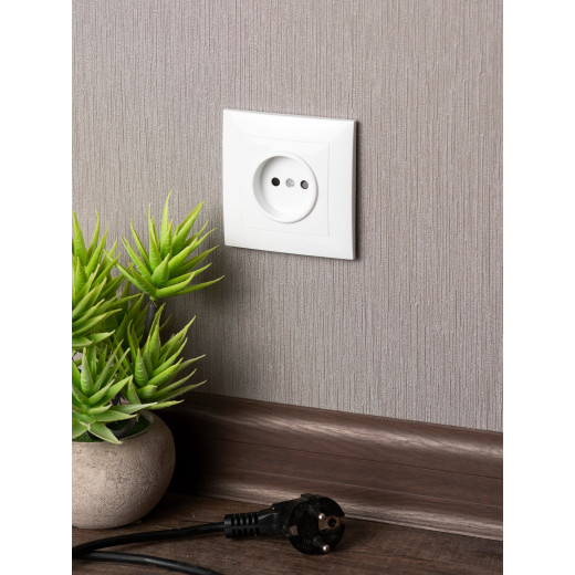 Валенсия розетка 1-местная б/з 10А белая с защ. штор. EKF PROxima