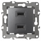 12-4110-12 ЭРА Устройство зарядное USB, 230В/5В-2100мА, IP20, Эра12, графит (6/60/1920)