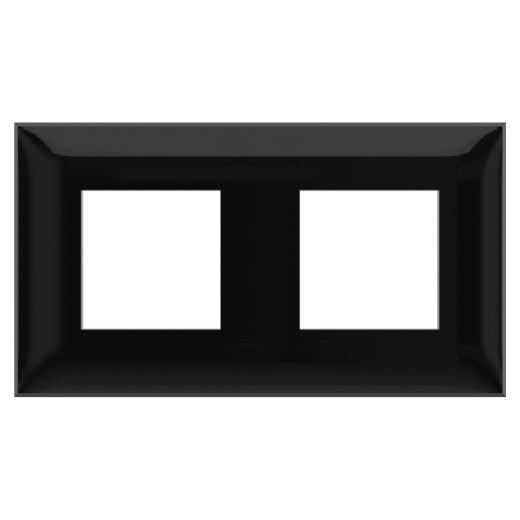 Рамка 2 поста (4 мод.), Avanti, черный квадрат
