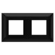 Рамка 2 поста (4 мод.), Avanti, черный квадрат