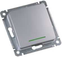 Hegel Мастер внутр Серебро ВС10-412-06 Выключатель 1-клавишный, с индикацией, механизм