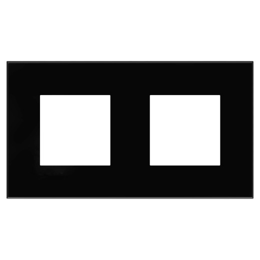 Рамка 2 поста (4 мод.), Avanti, черный квадрат