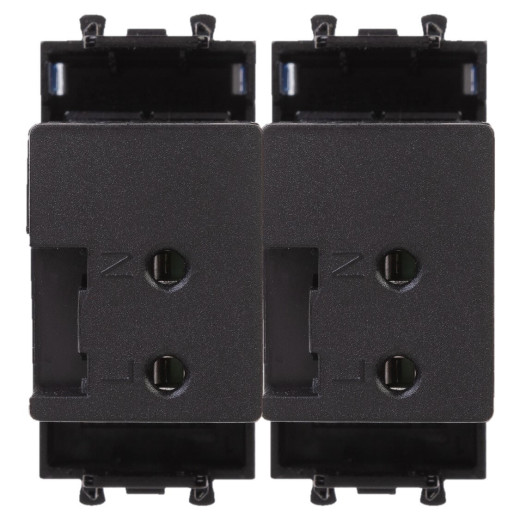 USB зарядное устройство модульное 2.1 А, Avanti, черный квадрат, 2 модуля