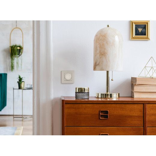 Диммер поворотно-нажимной универсальный LED - Legrand Etika - 300Вт без нейтрали - слоновая кость