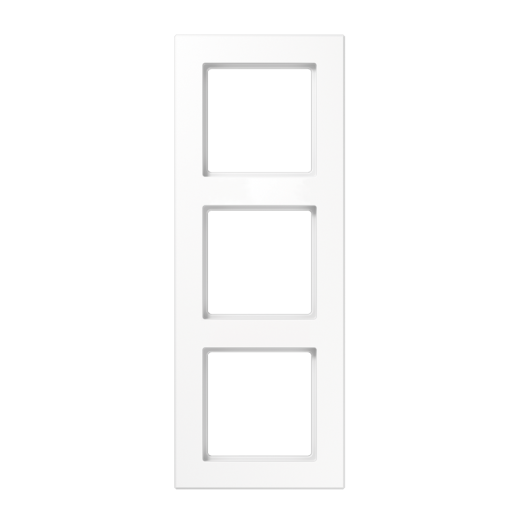 Рамка для вертикальной и горизонтальной установки, 3 поста, дюропласт, белый, A CREATION