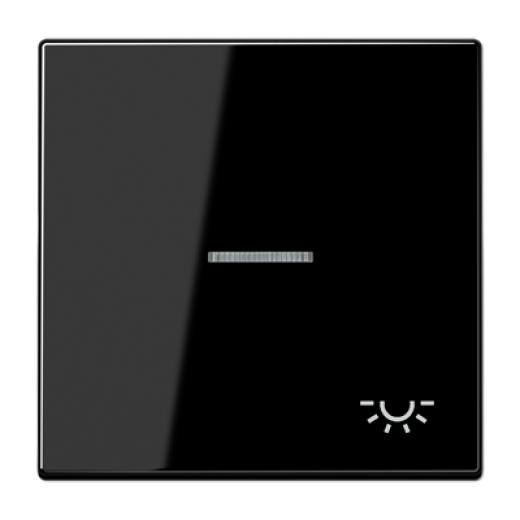 Клавиша для выключателя с подсветкой, черная