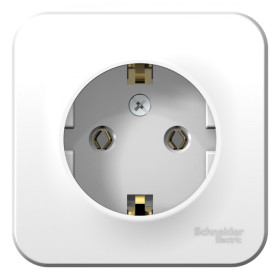 Systeme Electric Blanca наруж Бел Розетка с/з без шторок, 16А, 250В