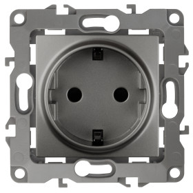 ЭРА Розетка Серия 12 12-2101-12 2P+E Schuko 16A-250В IP20 графит