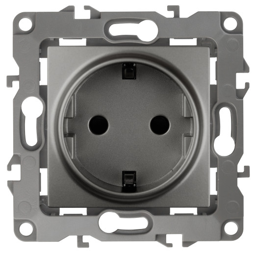 Розетка ЭРА Серия 12 12-2101-12 2P+E Schuko 16A-250В IP20 графит