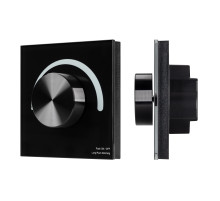 Arlight Панель SMART-P99-DIM-G-IN Black (230V, 1.5A, 0/1-10V, Rotary, 2.4G) (Стекло)