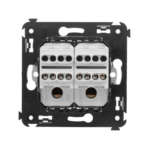 Инвертор двухклавишный в стену, Avanti, белое облако