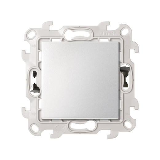 Simon 24 алюминий Однополюсный выключатель 10AX 250В~ с системой Push&Go S24 Harmonie