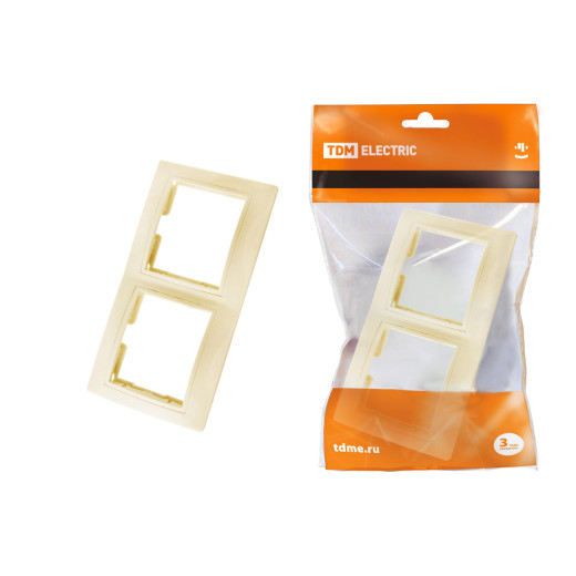 Рамка 2-х постовая горизонтальная сл. кость 