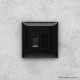 Компьютерная розетка RJ-45 в стену, кат.5e одинарная, Avanti, черный квадрат