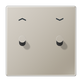 JUNG LS1912 Нержавеющая сталь Центральная плата с символом «стрелки», 1 пост, 2 тумблера,конус; метал. исполнение