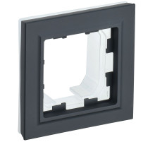 IEK BRITE BASE Графит Рамка 1-м IP44 РУ-1-БрГ-44