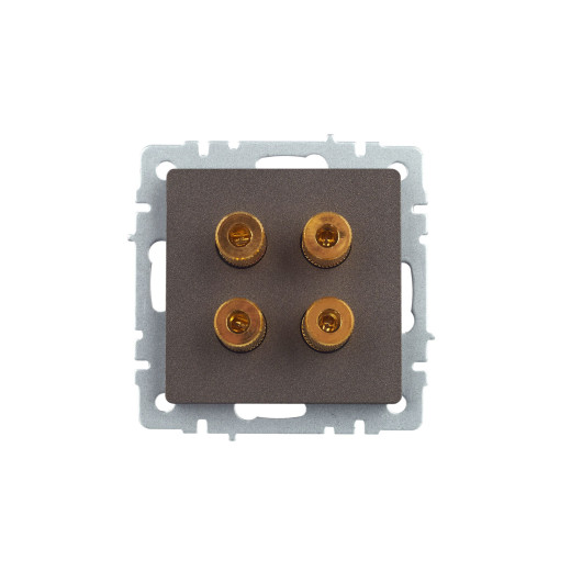 BRITE Аудиорозетка 4-мест. РА10-БрТБ бр. IEK