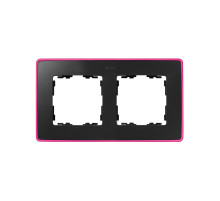 Simon 82 Detail Графит,неоново-розовое основание Рамка 2-ая