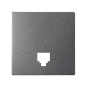 Simon S82 Concept Матовый титан, Накладка для телефонной розетки