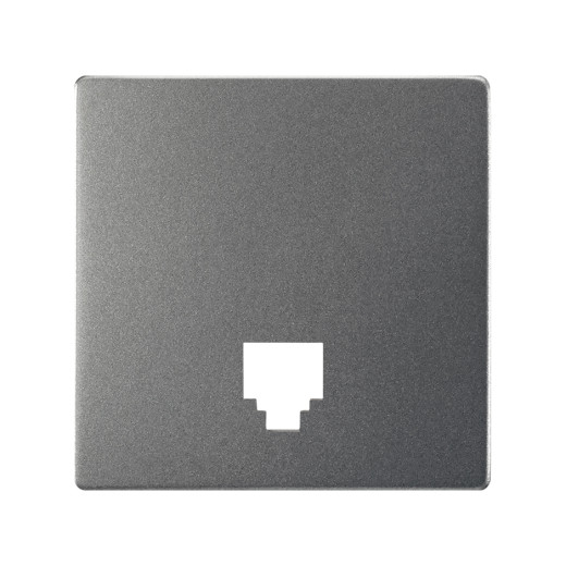 Concept Титан матовый Накладка для телефонной розетки