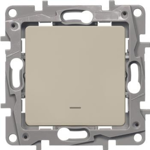 Выключатель одноклавишный с подсветкой/индикацией - Legrand Etika - 10А 250В безвинтовые зажимы - слоновая кость
