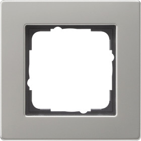 Gira E2 Сталь Рамка 1-ая заподлицо