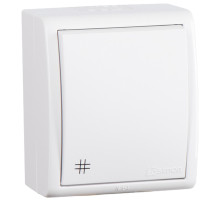Simon 15 Aqua Белый Переключатель 1-клавишный перекрестный наружный, IP54
