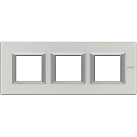 BT Axolute Алюминий Рамка 2+2+2 мод прямоугольная (надпись горизонтально).