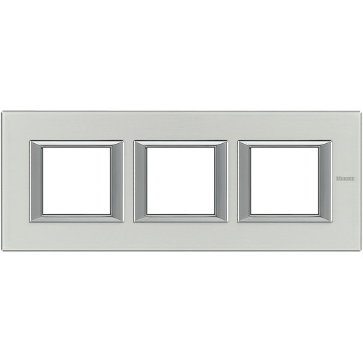 Рамка 2х3П 71мм горизонтальная Алюминий Axolute