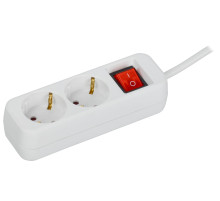 IEK UMA Удлинитель У02К 2 места 3м 3х1мм2 10А бел.