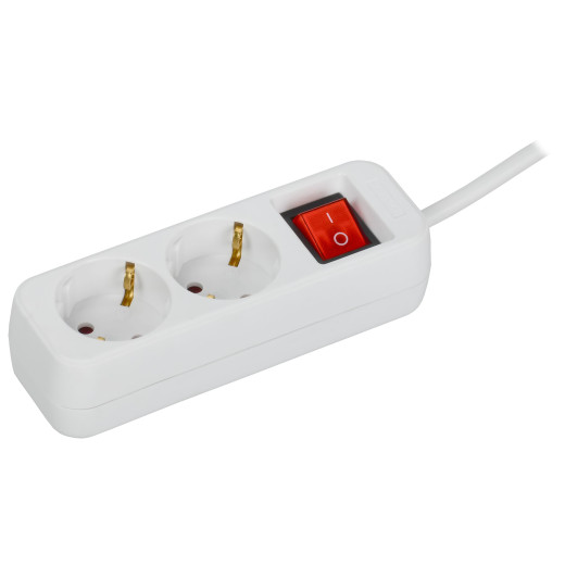 UMA Удлинитель У02К 2 места 3м 3х1мм2 10А бел. IEK