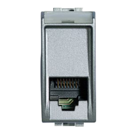 BT LL Алюминий Розетка ТЛФ RJ11, 2 мод.