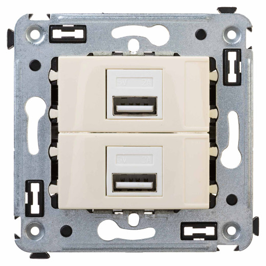 USB зарядное устройство в стену 2.1 А, Avanti, ванильная дымка