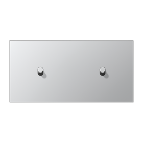 JUNG LS1912 Алюминий Центральная плата, 2 поста, для горизонтальной установки, тумблеры 1+1,цилиндр; метал. исполнение