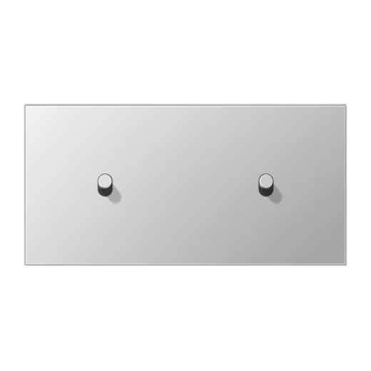 Центральная плата для выключателей, 2 поста (единая плата), для горизонтальной установки, тумблеры 1+1, цилиндр, металл, алюминий, LS1912