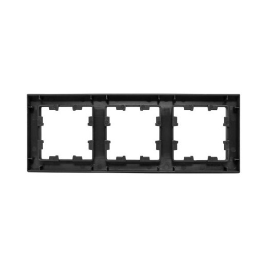 3 - местная рамка, чёрная, пластик Эпика EKF