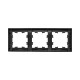 3 - местная рамка, чёрная, пластик Эпика EKF