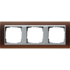 Gira Event Opaque Темно-коричневый/Алюминий Рамка 3-ая