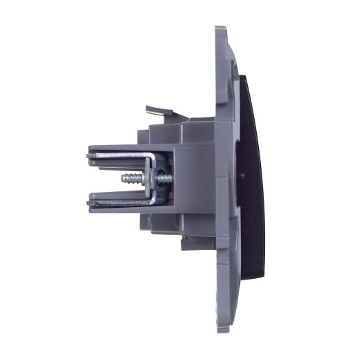 Переключатель перекрёстный одноклавишный - Legrand Etika - 10АХ 250В винтовые зажимы - антрацит