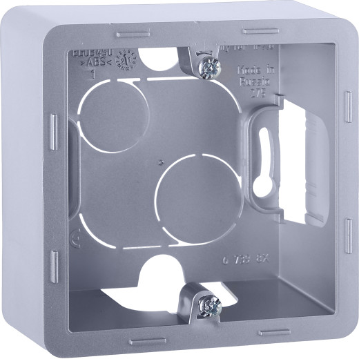 Коробка для накладного монтажа 1 пост - Legrand/Daccord Inspiria - алюминий