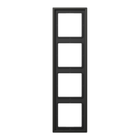 JUNG LS 990 Антрацит (лакир. алюминий) Рамка 4-ая