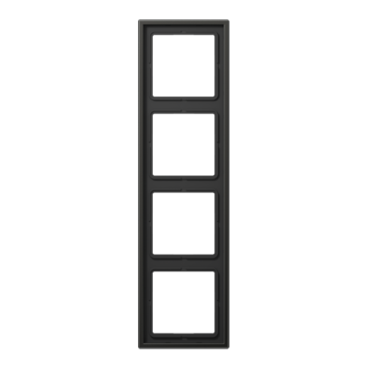 Рамка для вертикальной и горизонтальной установки, 4 поста, металл, антрацит, Aluminium