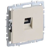 IEK BRITE BASE Бежевый Розетка RJ45 комп.кат.6 РК11-БрКр