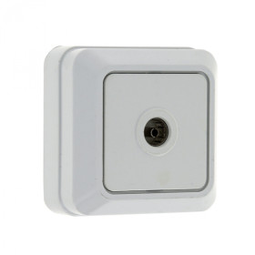 EKF Рим Розетка TV 1-мест. 75Ом 5-862МГц бел..