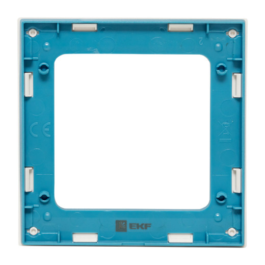 Стокгольм Рамка 1-местная белая с линией цвета синий EKF PROxima